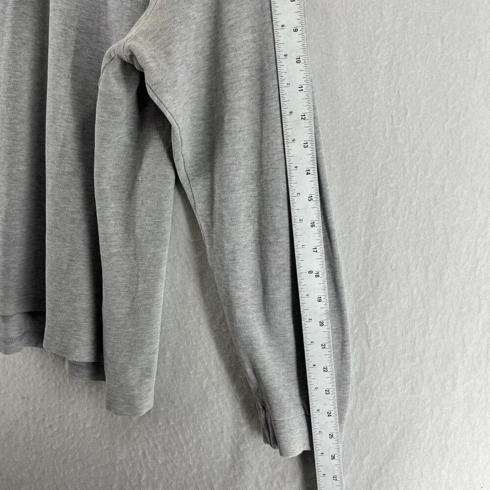 Burberry London Polo Shirt Mens 2XL Gray Long Sleeves Pullover Vented Mini Logo - Picture 4 of 15